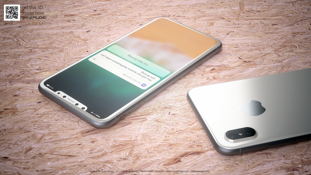 Iphone 8 のホワイトモデルの3dレンダリング画像が新たに公開 背面は光沢があり ベゼルは先日のリーク通り白に Corriente Top