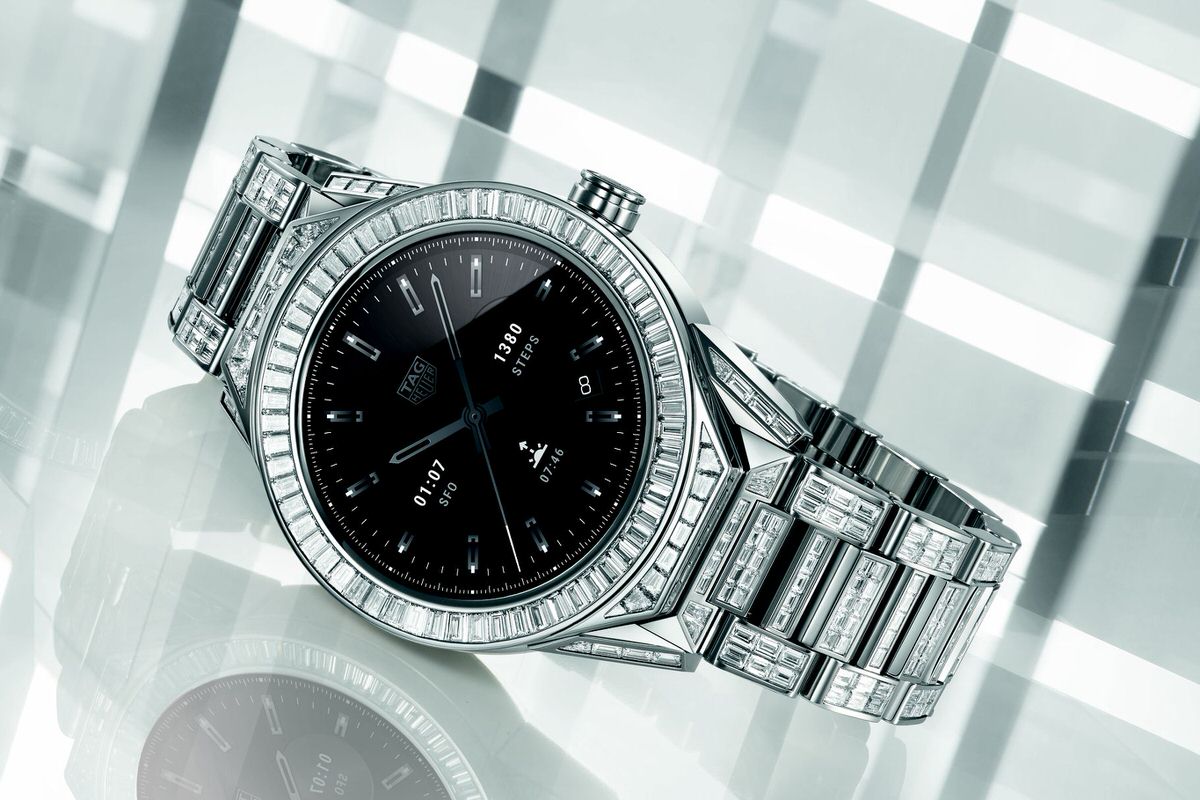 TAG Heuer、2,200万円のAndroid Wear対応スマートウォッチを発表  589個のダイヤモンド（合計23.35カラット）で覆われた超高級腕時計 | CoRRiENTE.top