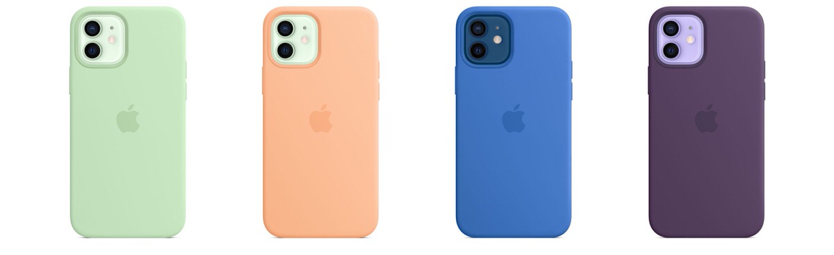 iPhone 12シリーズの純正シリコーンケースに春の新色カラー4色が追加