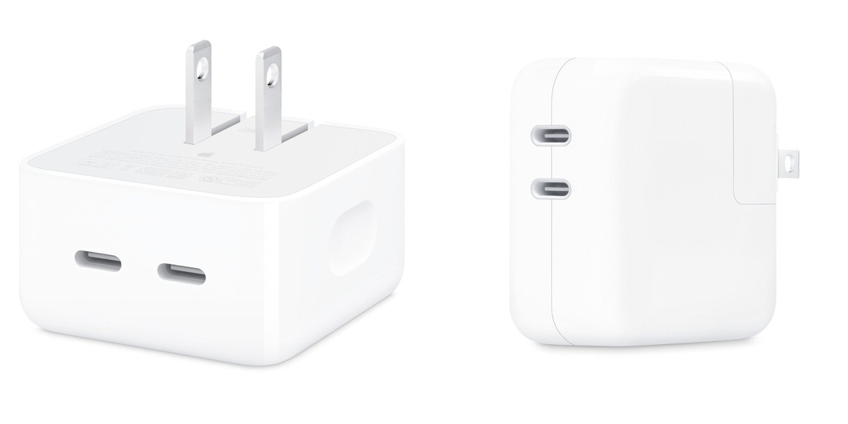 Apple純正のデュアル充電器 ｢デュアルUSB-Cポート搭載35Wコンパクト 