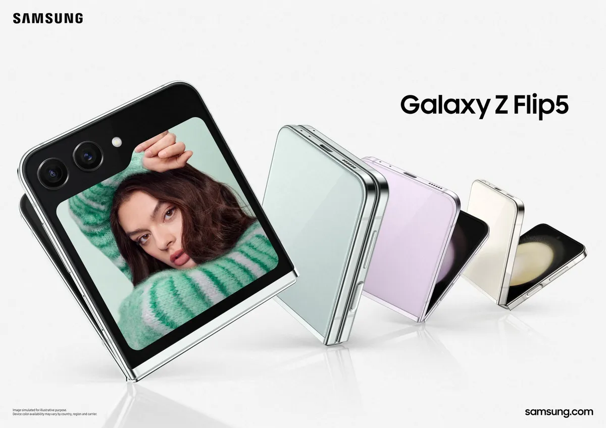 ｢Galaxy Z Flip5｣ 発表。背面の画面が3.4インチに大型化、ヒンジが薄くコンパクトに